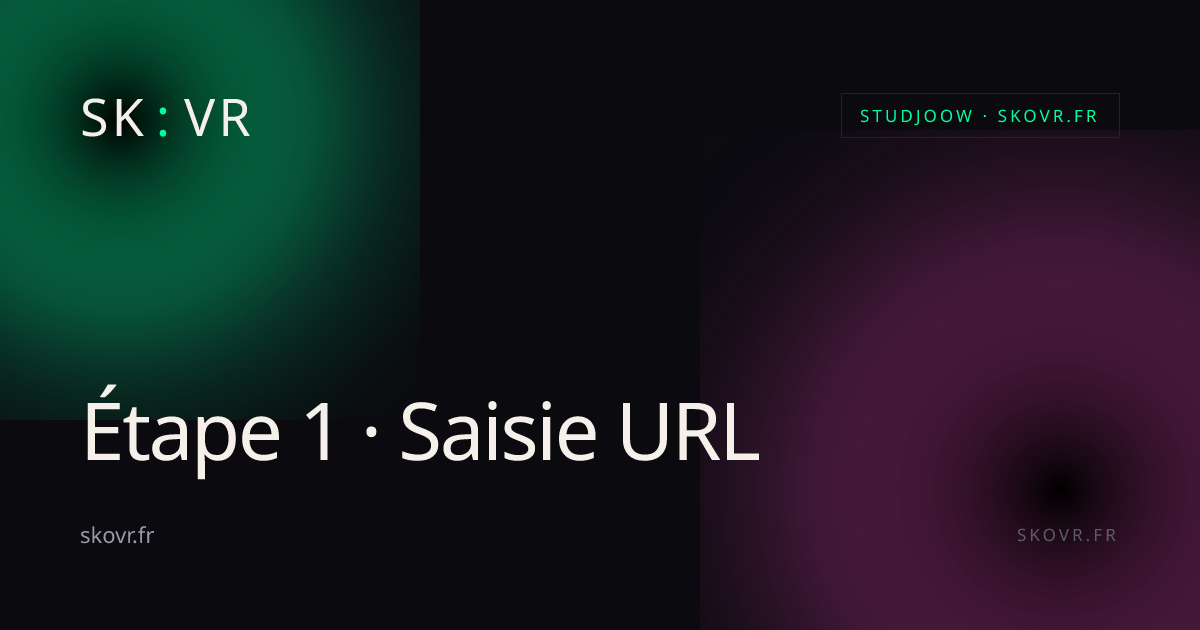 Capture du widget de scan, étape de saisie d'URL.